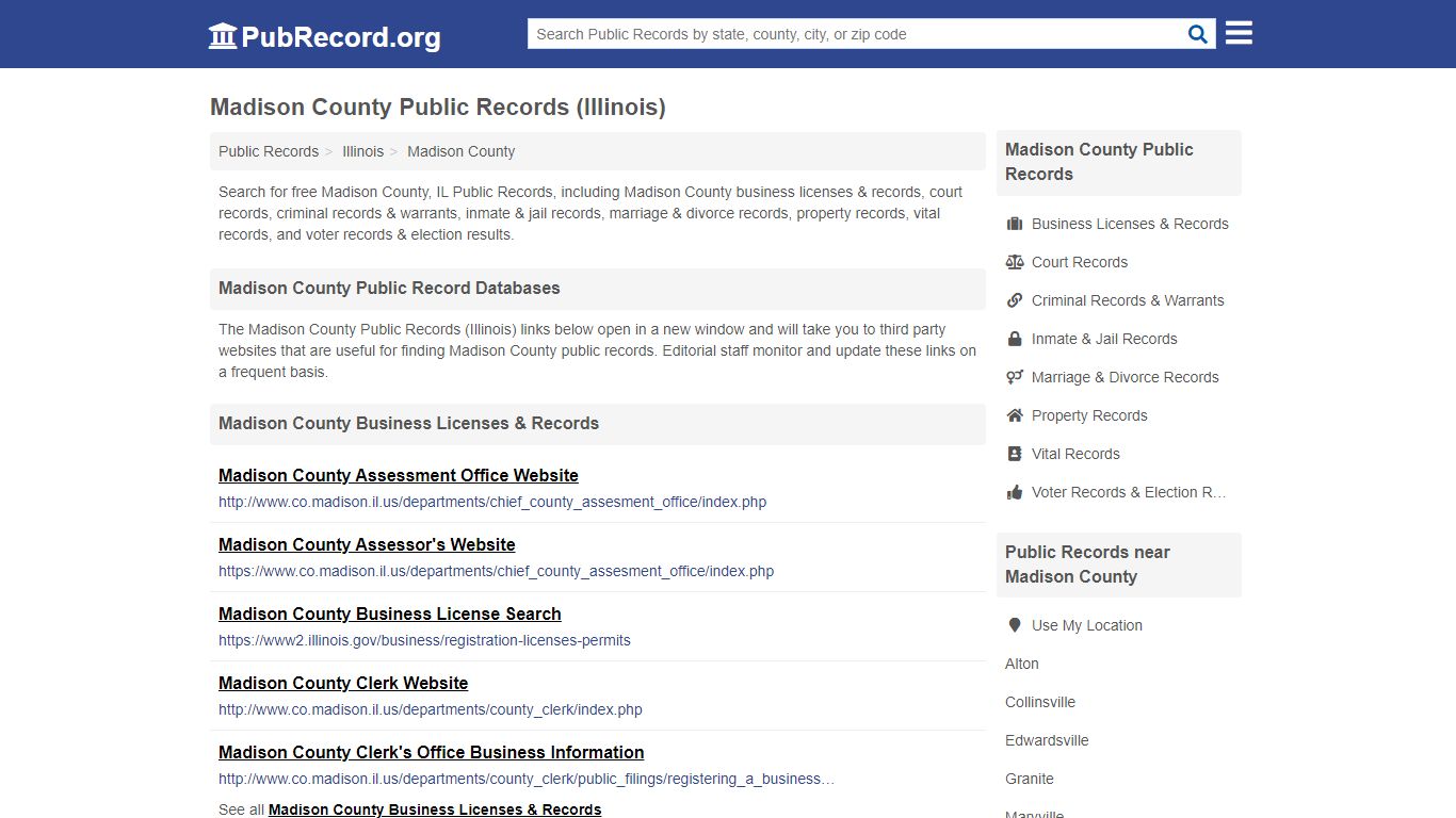 Free Madison County Public Records (Illinois Public Records)