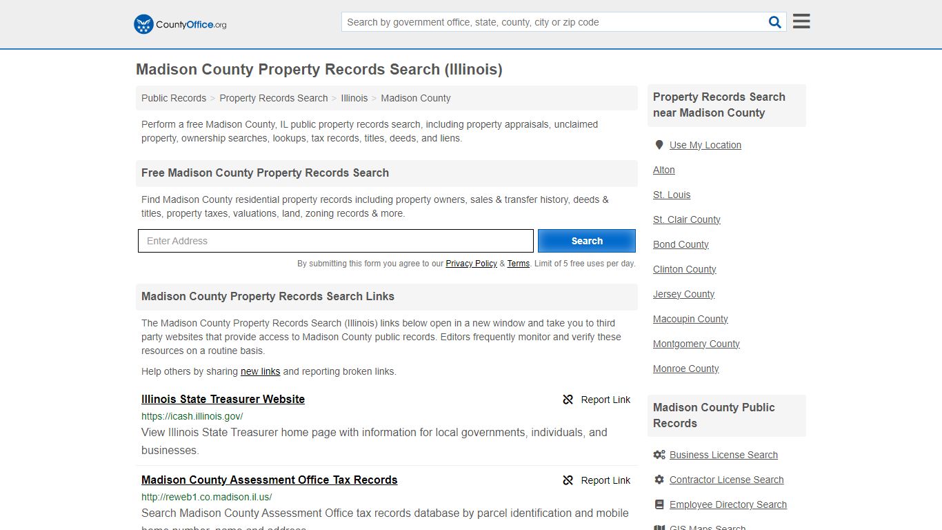 Madison County Property Records Search (Illinois) - County Office
